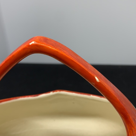 Vintage Czech Pottery Ceramic Basket GUC - Picture 4 of 9